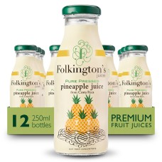 Folkingtons Pineapple Juice (12 x 250ml bottles)